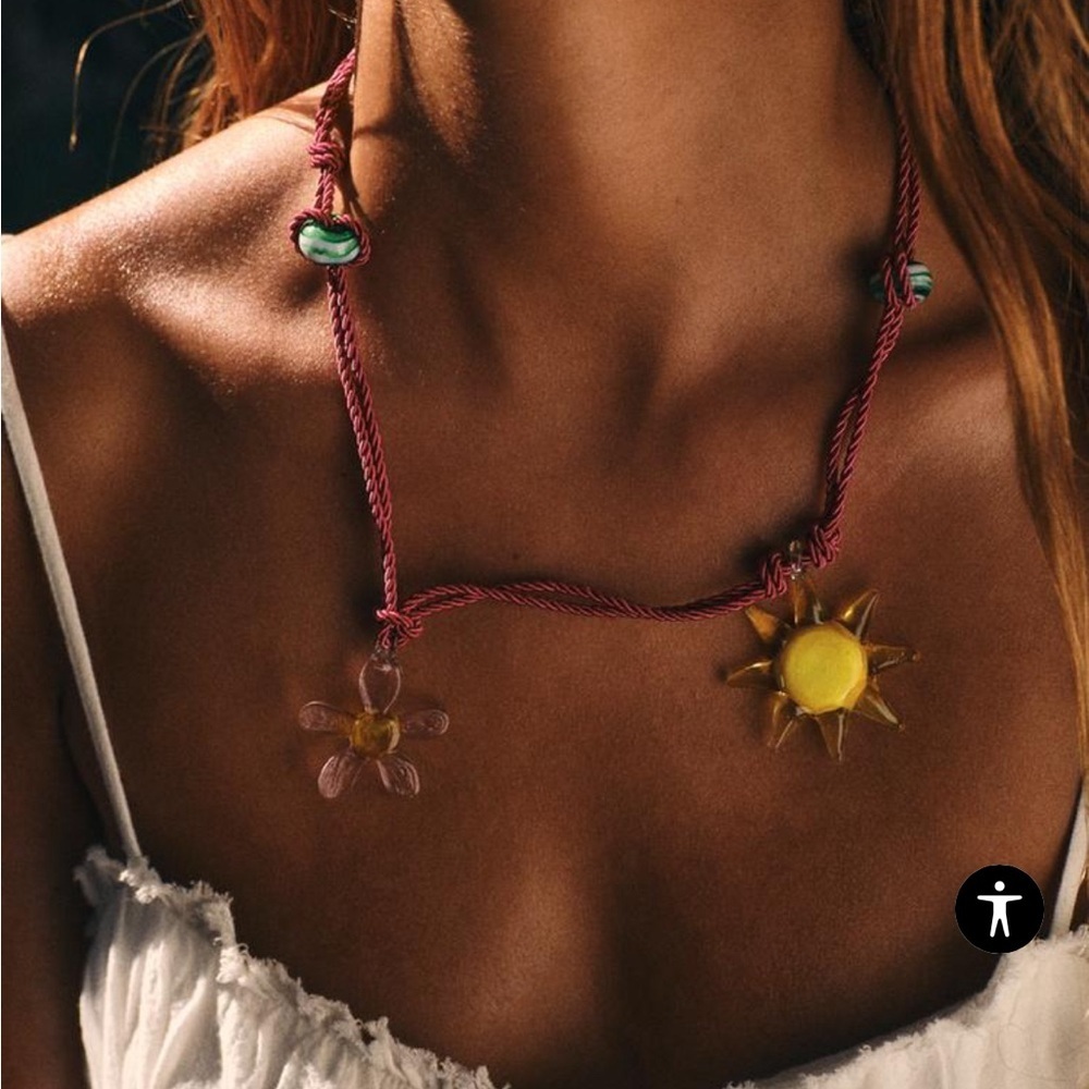 Beach Multicolored Charm Necklace